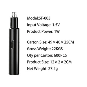 Tagliacapelli nasali di precisione 360 °   Tagliacapelli elettrico sicuro ed efficiente, alimentato a batteria, per <span class=keywords><strong>naso</strong></span>, orecchie, sopracciglia - Product Image 6