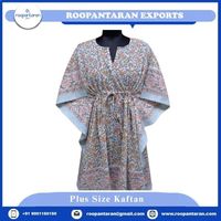 Mejor Precio: Kaftán de Algodón Ecológico para Mujer, Tallas Grandes, Estampado Indio, Cómodo, Ligero, Informal