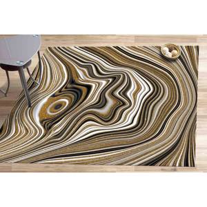 Tapis en marbre doré : motif scintillant à l'encre d'alcool, décoration de bureau moderne, tapis fin non tissé - Product Image 1