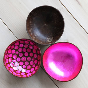 Cuencos de coco respetuosos con el medio ambiente para decoración del hogar, vajilla de estilo colorido con incrustaciones de alta calidad - Product Image 4