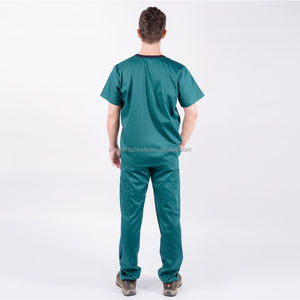 High Quality Vietnam Polyester/Cotton Twill <b>Fabric</b> Men's Medical Clothing Set <b>Stretchy</b> Hospital Uniform Scrubs OEM Printed - Product Image 3