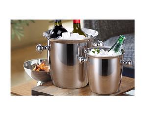 Fancy Shiny Polish Custom Round Wine Bucket with Brass Handle Modern Champagne Bucket Wine Bucket Fancy Champagne <b>Tub</b> Modern <b>Tub</b> - Product Image 1