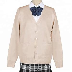 Suéteres tipo cárdigan para uniformes escolares infantiles al por mayor, fabricante directo de fábrica de prendas de punto personalizadas OEM, cálido y cómodo para el invierno, de lana. - Product Image 5