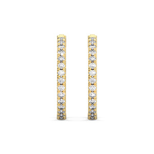 Glamorous 2.00Ct Round Moissanite Dangle Hoop <b>Earrings</b> 14K Gold Out in <b>Hinged</b> OEM Wholesale - Product Image 6