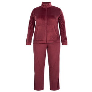 Conjunto Deportivo Personalizado para Mujer, Sudadera con Capucha y Cremallera Color Borgoña y Pantalones, Conjunto de Ropa Deportiva de Moda Urbana - Product Image 5