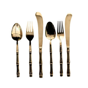 Designer Made in India Wholesale Supplies Luxurious Stainless Steel Metal <b>Cutlery</b> Customized Flatware Set for Banquet and Hotel - Product Image 1