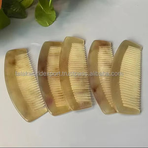 Peine de Cuerno de Búfalo 100% Natural, Herramienta de Peinado Artesanal para Cabello, Peine de Cuerno de Vaca y Buey Portátil de Falak World Export - Product Image 5