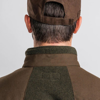 Veste polaire pour homme, color-block, col montant, fermeture éclair, anti-humidité, pour l'extérieur, automne, coupe classique, motif uni, polyester