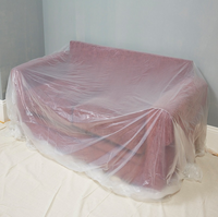 Bâche en plastique souple pour peintre en PE haute densité, transparente, imperméable, anti-poussière, pour peinture, canapé et déménagement