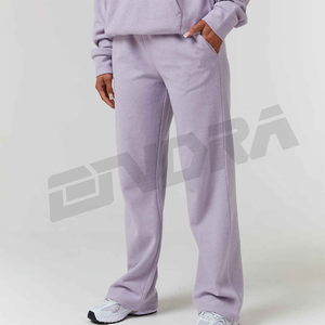 Meilleur survêtement pour femmes à la mode 100% coton pull et pantalon surdimensionnés Design unique décontracté confortable deux pièces salon - Product Image 3