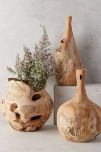 Pot de fleurs en bois extérieur souhaitant bien jardinière arrière-cour décor de jardin jardinières créatives en bois écorce de sapin pots de fleurs jardin - Product Image 3