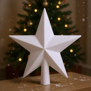 Adorno para la Punta del Árbol de Navidad Stella White Iris, Modelo 9029546, para Accesorios del Soporte del Árbol de Navidad Amicasa - Product Image 3