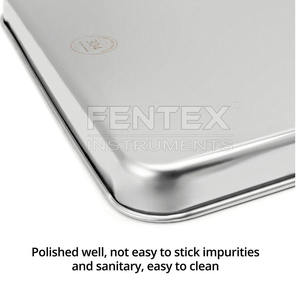 Bandeja de almacenamiento plana de instrumentos con marcado CE certificado ISO13485 de acero inoxidable 304 para uso quirúrgico y general hospitalario - Product Image 4