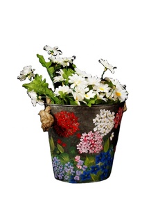 Christmas Garden Decorative Galvanized Metal iron bucket flower planters <b>pots</b> With Antique Finished at bulk wholesalers Price - Product Image 1
