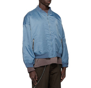 Vestes d'extérieur de luxe de haute qualité Fabricant de manteaux Blouson bombardier d'hiver zippé Anorak Flight en nylon et satin pour hommes - Product Image 2