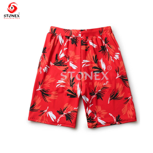 Personalizado 100% puro algodón hombres verano Athleisure cordón pantalones cortos Casual patrón bolsillos - Product Image 2