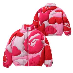 Chaqueta Acolchada Gruesa de Estilo Hip Hop Urbano para Hombre, con Cuello Alto y Estampado, en Oferta - Product Image 4