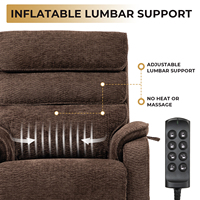 CJSmart Home chaise élévatrice inclinable électrique pour personnes âgées appui-tête puissance soutien lombaire Lay Flat Recliner Chair