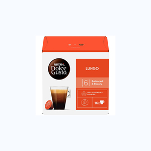 Enjoy <b>Bold</b> Taste Without Caffeine Using Nescafe Dolce Gusto Lungo Decaffeinato 112g <b>Capsules</b> - Product Image 1