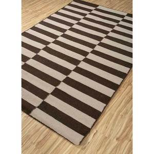 พรมขนสัตว์ทอมือลายสี่เหลี่ยมผืนผ้าสีน้ำตาลเบจอัลฮัมบรา ทำจากขนสัตว์รีไซเคิล สำหรับตกแต่งบ้าน ห้องนั่งเล่น Dwrm-176 ลายเส้นนามธรรม - Product Image 2