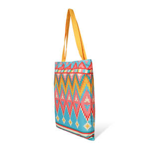 Vibrant Art Printed Cotton Canvas Fabric Tote <b>Bags</b> With Zipper Closure Best Art <b>Work</b> Print On <b>Bag</b> Something Unique Pattern <b>Bags</b> - Product Image 5