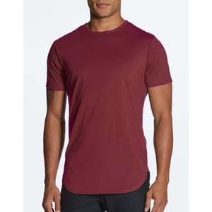 Camiseta con dobladillo redondo para gimnasio y fitness para hombres, camisetas para hombres y hombres a un precio con descuento, camisetas de entrenamiento con hombros caídos - Product Image 4