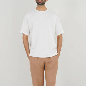 เสื้อยืดคอกลมคุณภาพสูงสำหรับผู้ชายเสื้อยืดผ้าถักลายตัวหนังสือแห้งเร็วออกแบบโลโก้ได้ตามต้องการ - Product Image 1