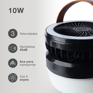 Ventilatore solare portatile Niaros Mini con luce LED 10W USB-C e power bank (300045001) - Product Image 2