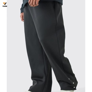 Pantalon évasé surdimensionné personnalisé pour hommes haut foncé 3D Logo polaire coton Baggy pantalon de survêtement droit jambe large empilé pantalon de survêtement - Product Image 4