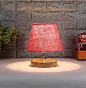 Dark gray fluted ceramic table lamp with a wide shade for your bedside table. Modern and available at wholesale prices. - Product Image 4