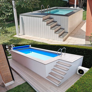 Venta al por mayor piscinas de fibra de vidrio usadas <span class=keywords><strong>Mini</strong></span> <span class=keywords><strong>Piscina</strong></span> profunda de lujo hogar jardín fibra <span class=keywords><strong>jacuzzi</strong></span> sobre el suelo <span class=keywords><strong>piscina</strong></span> Spa - Product Image 5