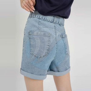 Vente en ligne : Shorts pour femmes de haute qualité, respirants, séchage rapide, 100% coton, grandes tailles, personnalisables, taille haute - Product Image 2