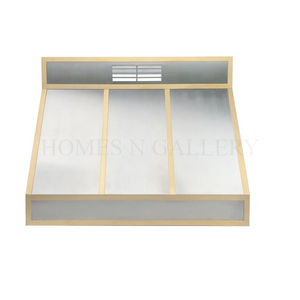 Cubierta de Campana Extractora de Cocina Montada en la Pared, Hecha a Mano, de Acero Inoxidable y Latón de Alta Calidad, con Remaches y Acabado Personalizado - Product Image 2