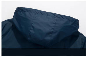 Veste bouffante coupe-vent personnalisée de haute qualité pour hommes, fermeture éclair complète, capuche, couleur contrastée, polaire, style formel pour les enfants - Product Image 5