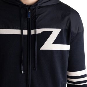 Tenue de sport bleue personnalisée pour hommes, ensemble d'hiver en coton et polyamide, caractéristique respirante pour adultes - Product Image 3