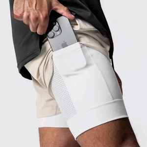 Shorts personnalisés pour hommes, taille mi-haute élastique, en toile, séchage rapide, écologiques et respirants, tendance actuelle - Product Image 1