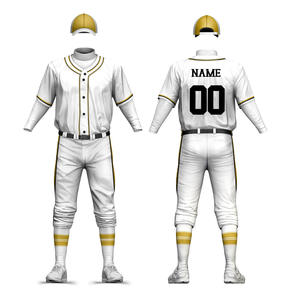 Ensemble complet d'uniformes de baseball pour hommes pantalon en jersey imprimé par sublimation de logo personnalisé tenue d'équipe respirante à séchage rapide OEM - Product Image 2