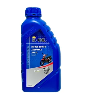 Vietnam K-OIL M500E 4T 20W40/ 20W50 JASO MA2 API SL óleo de motocicleta, resistência à corrosão e baixo preço, boa qualidade