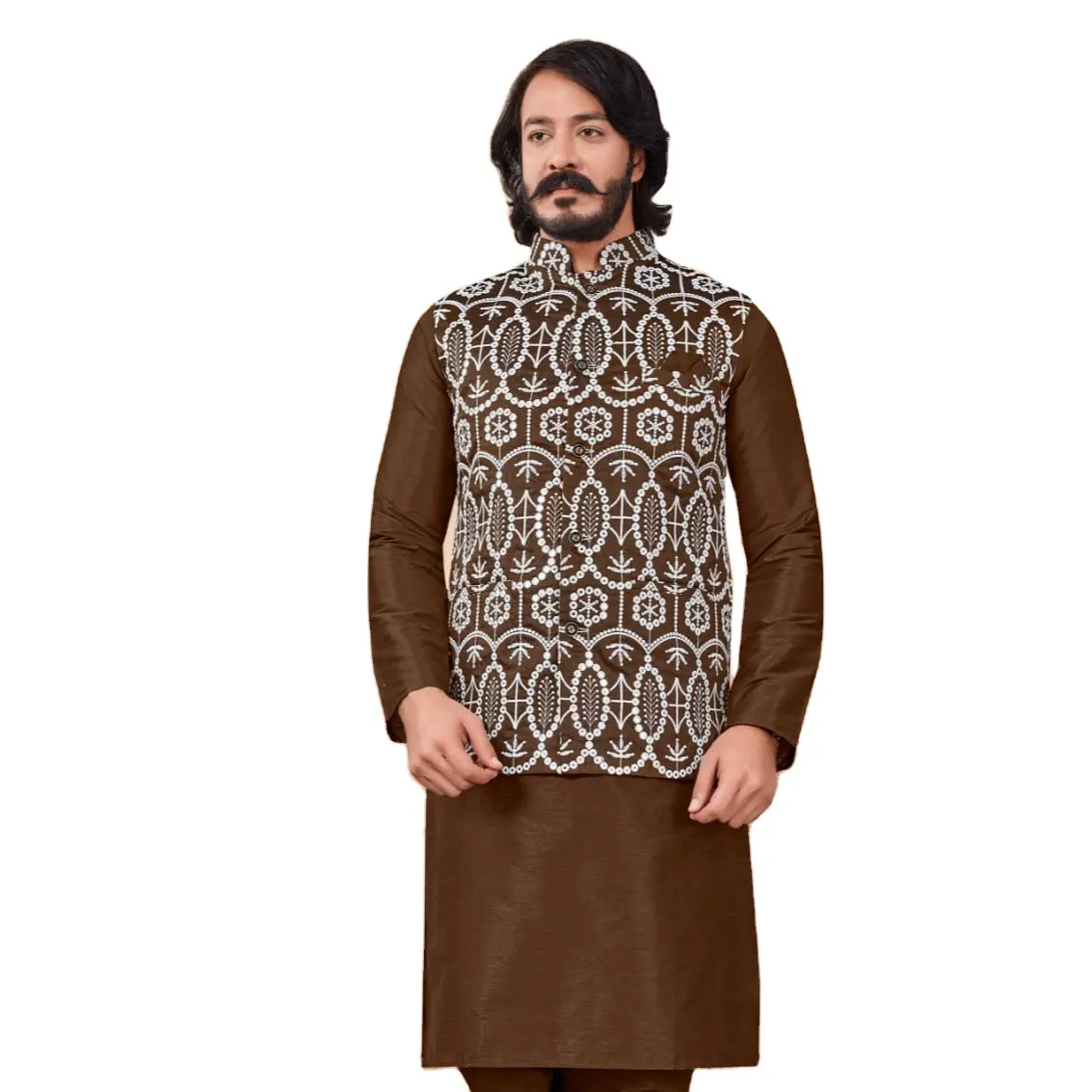 Nehru Jacket Indian Ethnic Quilted Waist Coat For Man Wedding Nehru jacket Indian Ethnic Quilted Waist Coat For Men Wedding