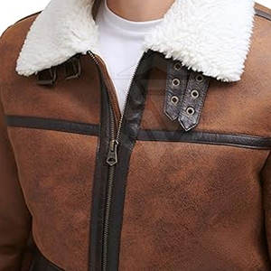 เสื้อแจ็คเก็ตหนังวัวแท้คุณภาพดีที่สุดสำหรับผู้ชาย ปกตั้ง ซิป ป้องกันลมในฤดูหนาว เป็นมิตรกับสิ่งแวดล้อม มีทุกสี ทุกขนาด ด้านหน้า - Product Image 5