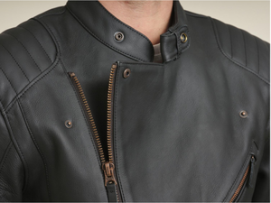 Bm Charlottenburg hommes noir Motorrad Roadster patrimoine/cuir de vachette urbain/kangourou moto rue 2Pc équitation/combinaison de course - Product Image 3