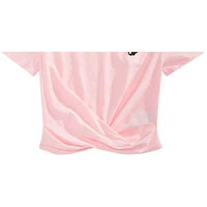 เสื้อยืดผู้หญิง Epic Threads รุ่น Cherry Twist Front สีชมพู สำหรับสาวไซส์ใหญ่ ทรงเข้ารูป ระบายอากาศได้ดี ตกแต่งด้วยลายปัก ไซส์ L - Product Image 3