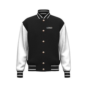 Collège adultes hommes vêtements blanc Varsity veste respirant coupe-vent laine cuir manches veste Letterman Golf Varsity veste - Product Image 4