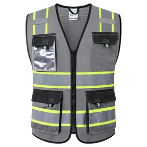 Chaleco de Seguridad de Alta Visibilidad, Personalizable con su Logotipo, Ropa de Trabajo Protectora con 5 Bolsillos y Tiras Reflectantes, Chaleco de Trabajo para Exteriores - Product Image 6