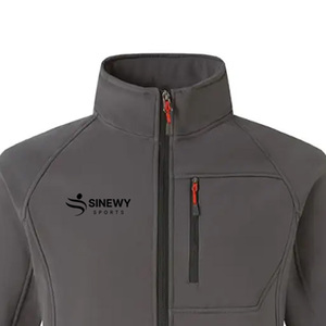 Venta al por mayor de alta calidad chaqueta Softshell Hombres Invierno Streetwear Cremallera con bolsillos con cremallera Chaqueta Softshell - Product Image 2