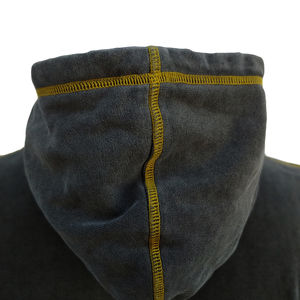 Sudadera con capucha desgastada informal para hombre, Jersey Vintage, efecto lavado de algodón para estampado de hojaldre, punto de contraste, bordado con capucha - Product Image 4