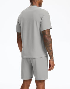 Ensemble short pour homme Ensemble 2 pièces survêtements d'été à la mode Ensemble respirant et décontracté Ensemble short et manches courtes pour homme - Product Image 3