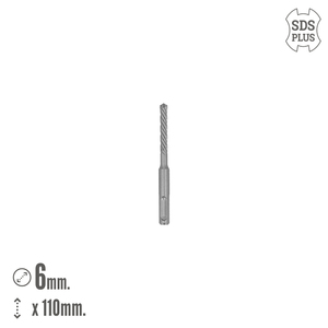 Punta da trapano SDS Plus Wolfpack 8 fili taglienti, speciale per cemento armato, Ø 6 x 110 mm. - Product Image 2