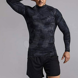 T-shirts de compression de gymnastique pour hommes vente en gros de vêtements de sport de conception OEM - Product Image 4