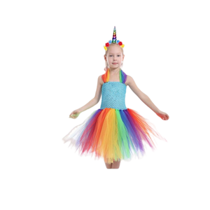Costume da principessa unicorno arcobaleno #08822-3 per gli appassionati di Anime - Product Image 1